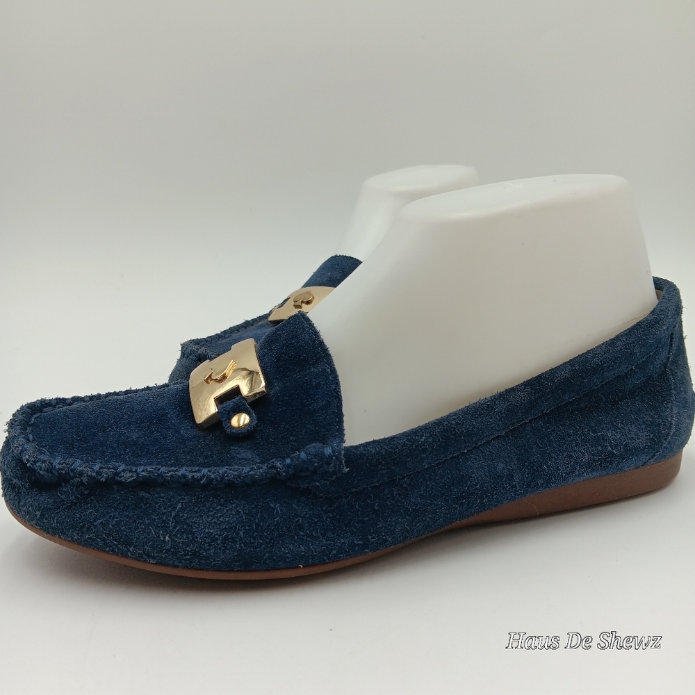 Kate Spade Blue Suede Loafers
